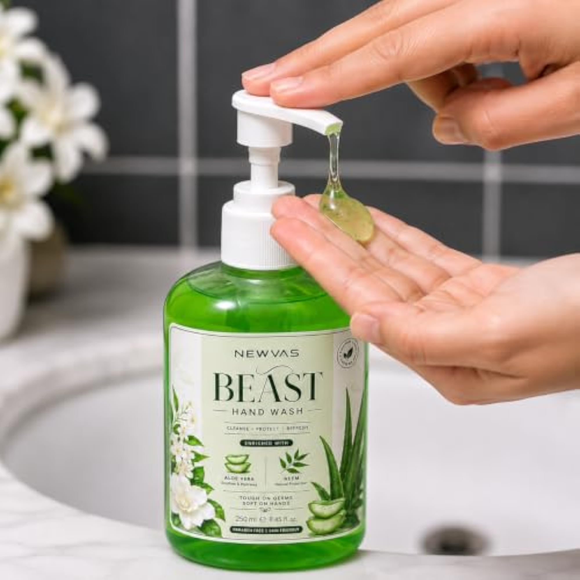 Beast Hand Wash with Aloe Vera and Neem, 250 ml